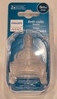 Two New Sealed Philips Avent Anti-colic Baby Bottle Fast Flow 4 Nipples 6m 