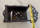 Vintage Ornate Victorian Cast Iron Wall Mount Match Box Holder 