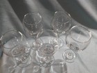 Libbey Teardrop Wine Goblets  Crystal Clear Glass  Set Of 5 Excellent Condition