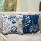 Decorative Throw Pillow Covers 18x18 Set Of 4  Blue Modern Simple Square Pillow