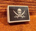 New Jolly Roger Pirate Skull And Swords Flag Rubber Art Stamp