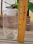Vintage Beverage Or Cocktail Pitcher Clear Glass Spouted 6  Classic Barware  Vg