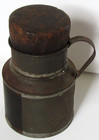 Primitive Farmhouse Antique Tin Cream Milk Dairy Jug Wooden Stopper
