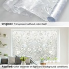 Rabbitgoo Decorative Window Film Stained Glass Flower Static Cling Window Tint