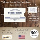 5000 Hotel Key Card Holder  Room Card Sleeve  welcome Guests  2-3 8  X 3-1 2 