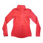 Nike Pro Hyperwarm Dri Fit 1 2 Zip Training Pullover Women Small Red Thumb Hole