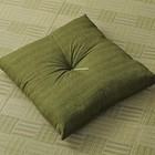 Zabuton Japanese Floor Cushion Green Tsumugi Made In Japan Set Of 2 55 59cm New