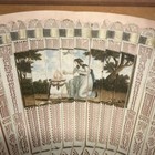 Vintage Or Antique Hand Painted Asian Fan Art In Shadowbox 21 1 8     X 14 5 8    
