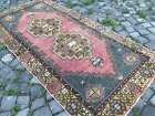 Turkish Antique Rug Bohemian Area Rug Oushak Rug Vintage Rug Handmade Wool Rug