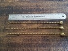3 8  Large Three Brass Bead Chains - Antique Vintage Deco Light Fixture Shade