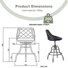 Industrial Design Metal Adjustable Height Pu Backrest Seat Chair Vintage Bar    