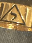 Vintage 10k Gold Masonic Scottish Rite 14th Degree Ring     Yod Triangle W  Motto