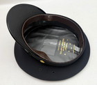 Midway Cap Co 5-star Police Chief Visor Hat Navy Gold Felt Oak Leaf Strap 7 1 2 