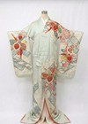 Women   s Puresilk Furisode Long Sleeve Kimono Vintage Geisha Japan Kokuho