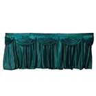 14 Feet Peacock Teal Satin Drape Table Skirt Banquet Wedding Catering Trade