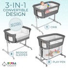3 In 1 Baby Bassinet  Bedside Sleeper    Playpen  Easy Folding Portable Crib    