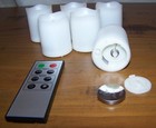 6 Pcs Flickering Led Tea Light Votive Candles And Remote Control With Timer