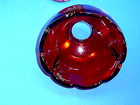 Vintage Westmoreland Candle Lamp Fairy Light Ruby Red Glass Shade Painted Rose