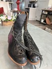 Vintage Riedell Red Wing Leather Ice Figure Skates Sheffield Blades Sz 8