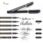 6 Pcs Refillable Calligraphy Pens Hand Lettering Brush Marker Set Black