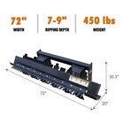 Wolverine 72in Ripper Scarifier Hydraulic Skid Steer Attachment W ripper Comb