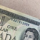 Star Note Prefix Aa  rare  Canada  1 Dollar Banknote 1973 Replacement Currency