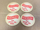 Koehler Beer Coaster Set Of 4   Round Blue Red 3 5  Erie Brewing The Good Life