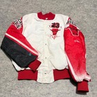 Vintage Chalk Line Chicago Bulls Michael Jordan Bomber Jacket Youth 14 16 Red