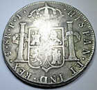 1808 Spanish Bolivia Silver 8 Reales Genuine Colonial Dollar 1800 s Pirate Coin