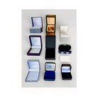 Jewelry Gift Box Presentation Lot 9 Vtg - Now Wood Satin Leatherette Checkered 