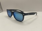 Ray Ban Rj9052s 7028 55 Rubber Black green Blue Mirror Sunglasses 47-15-125