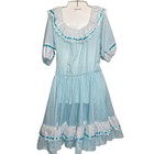 Jeri Bee Dress Womens Size 10 Square Dance Rockabilly Western Usa Vintage Blue