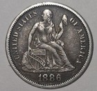 1886 Seated Liberty Dime Love Token  mary 