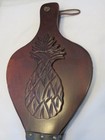  vintage Carved Wood Pineapple Design Fireplace Bellows With Brass Nozzle 