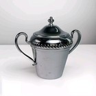 Vintage Cromwell Silver Chromium Sugar Dish With Lid