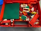 Vintage Lego 1983 Blue Case   1985 Red Case   Bulk Bricks