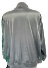 Mens Nfl Fanatics Green Bay Packers Grey Tricot Full Zip Big   Tall Track Jacket