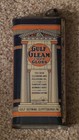 Vintage Gulf Gleam Liquid Gloss Clean polish Oil Can Metal Gas Sign  full rare 
