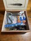 Vintage Junk Drawer Cigar Box Lot Baseball Cards  Old Coins  Pins  Gold Back  2