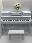 Handmade 1 6 Scale White Piano   Bench     Fashion Doll Furniture Diorama  No Doll
