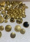 Vintage 300  Lot Metal Buttons Gold Tone