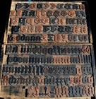 140pcs - 3 54  Blackletter Letterpress Wood Printing Blocks Wooden Type Print