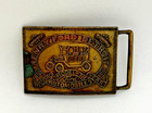 Vintage Solid Brass Belt Buckle Henry Ford Detroit Automobiles Model T