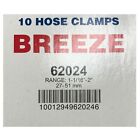 Box Of 10 Sae  24 Stainless Steel 1-1 16 To 2  Worm Gear Hose Clamp 1 2 Band Usa