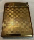 Vintage Royal Case Gold Tone Metal Cigarette Case And Built In Lighter