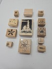 Stampin  Up   Mixed Lot Of Discontinued Mounted Rubber 12 Stamps