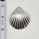 Vtg Taxco Sterling Silver Hollow Scallop Sea Shell Ocean Beach Pendant - 14 5g