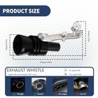 2pcs Turbo Sound Whistle Simulator  Car Turbo Whistle Car  Aluminum Alloy Black