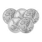 Hot    Lot Of 5-new 2025  1 American Silver Eagle 1 Oz Bu   