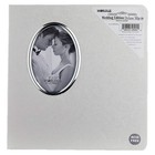 White Wedding Photo Album With Oval Opening On Cover- Holds 30-8x10 Photos
